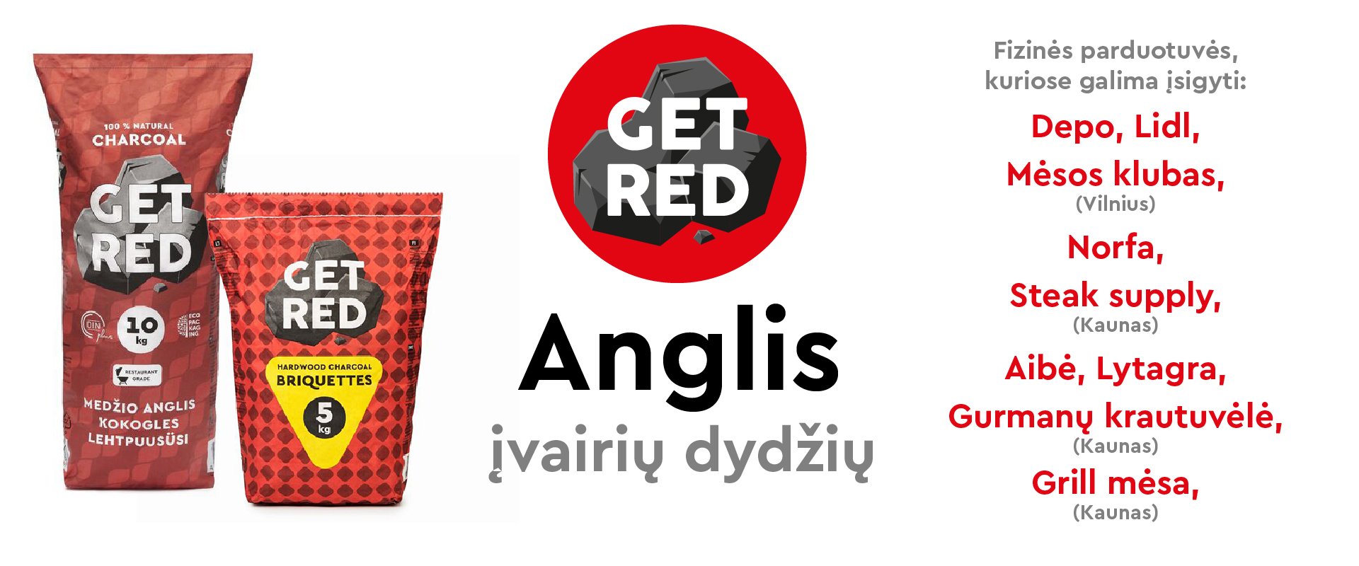 Anglys ir brikeitai visų tipų kepsninėms