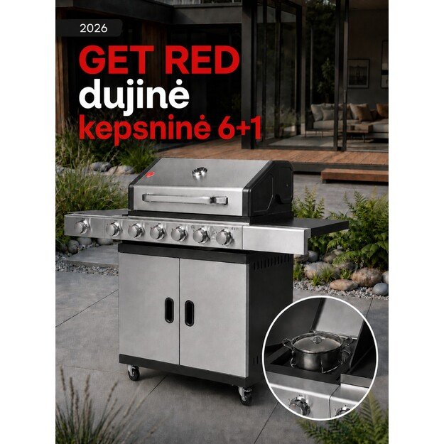 Dujinė kepsninė GET RED 6+1