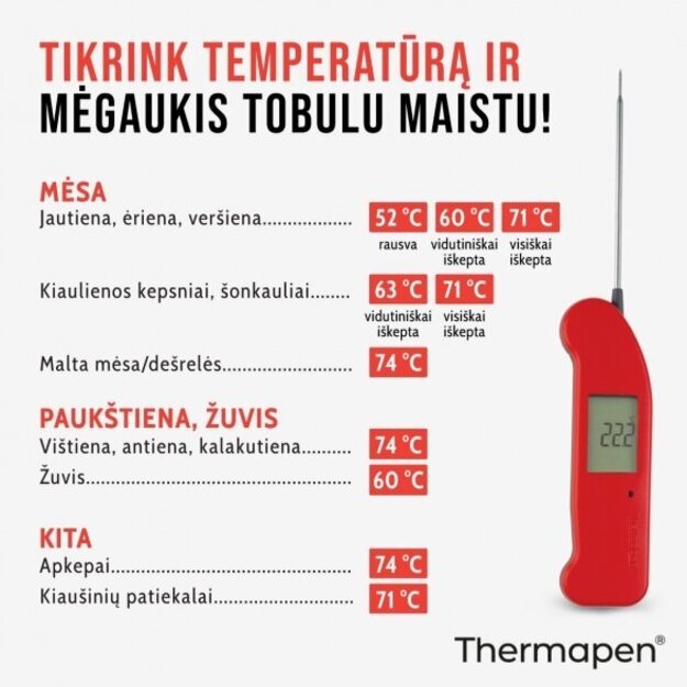 Profesionalus virtuvės šefų termometras ETI Thermapen ONE 235-447